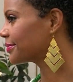 amina earrings gold tone made in kenya