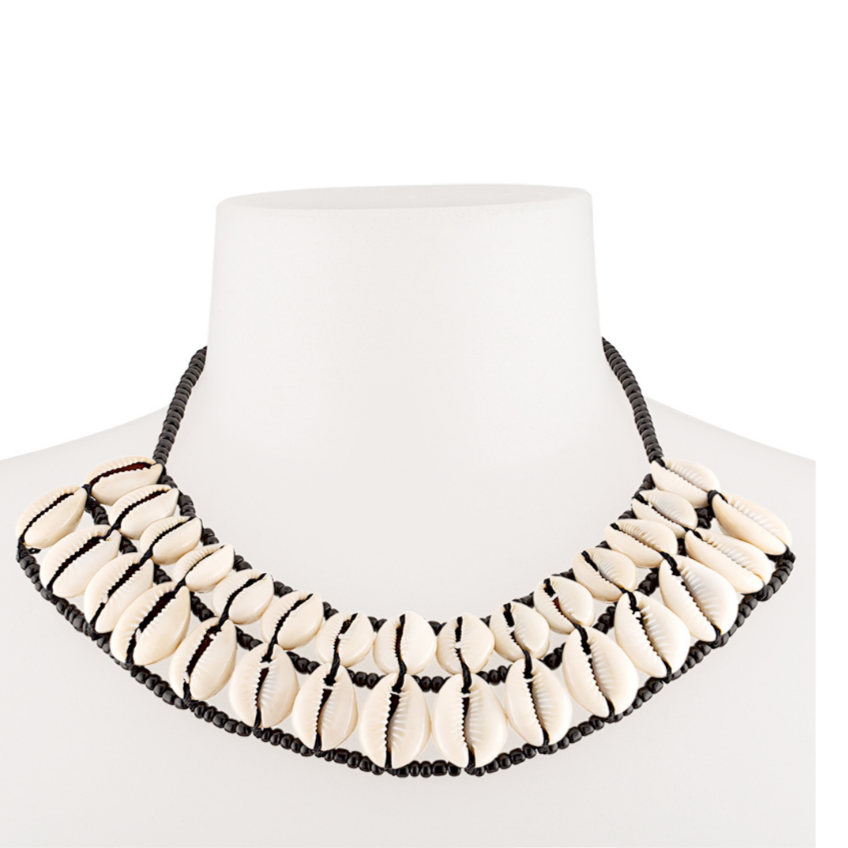 Mombasa Cowrie Shell Necklace Set - KENDI AMANI